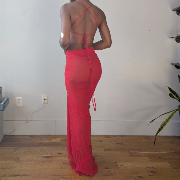 Revolve x Michael Costello Follie Gown in Red   | Small - Picture 6 of 10